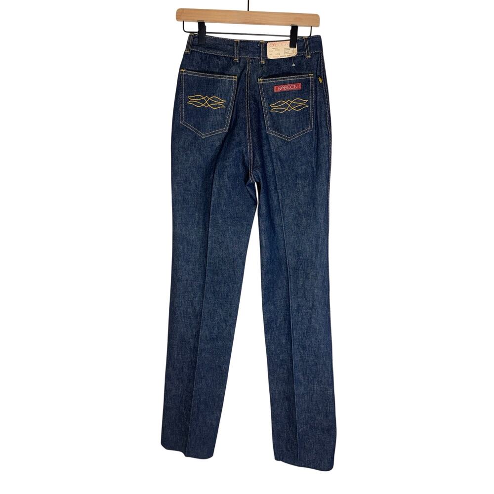 70/80s Sasson Jeans Made In USA Deadstock NOS Dark Wash High Rise Straight leg